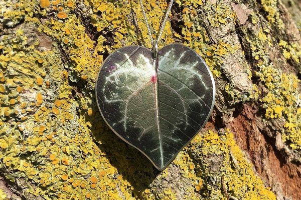 Cyclamen leaf necklace by Photofinish Jewellery
